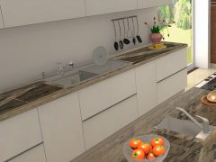 Cucina con lavello in fragranite
