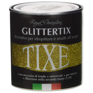 TIXE Glittertix Glitter per Pittura Vernice Argento